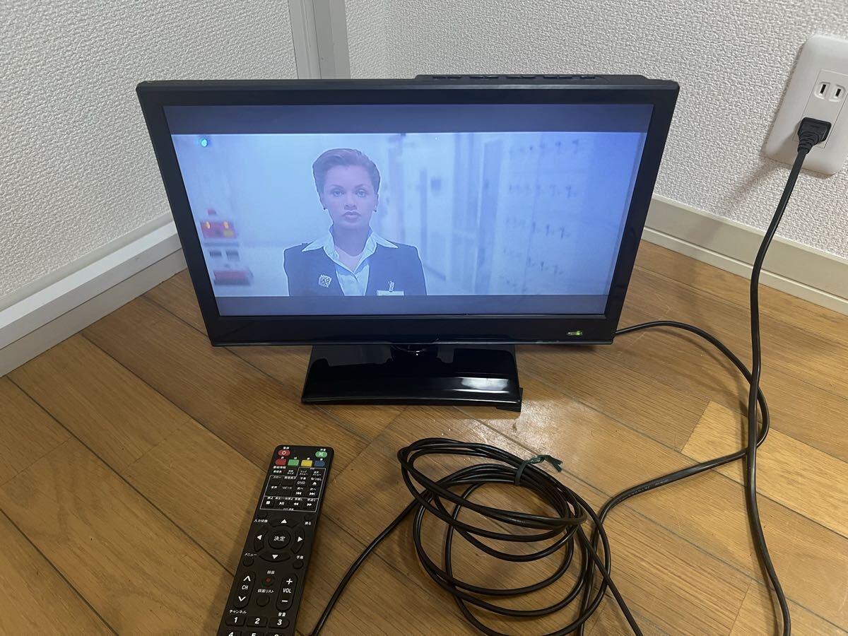 16V型 液晶テレビDVDプレイヤー内臓WIS ウィズ TEX-D1601SR リモコン有　動作確認済　2020年製_1
