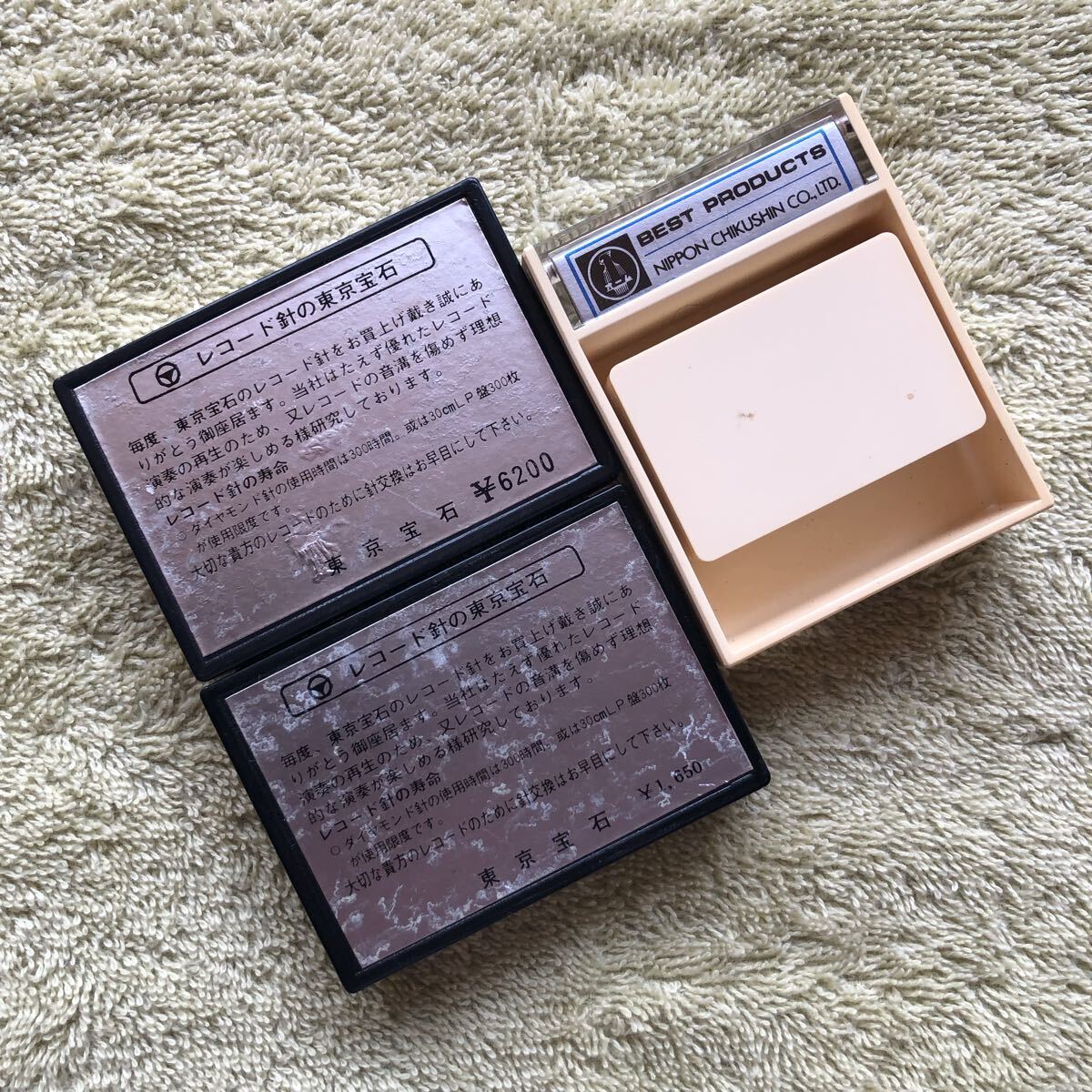 3個セット未使用未開封レコード針ナショナル用 東京宝石 日本蓄針 ダイヤモンド(検 ケースやや難 EPS 53 36ST 46SD NIPPON CHIKUSHIN)_2