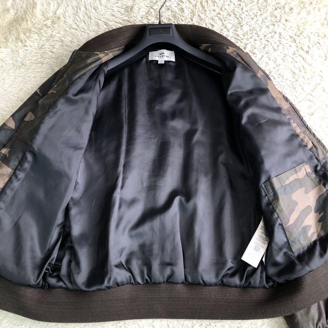 美品/XL位○COACH コーチ MA-1 フライトジャケット ミリタリーブルゾン