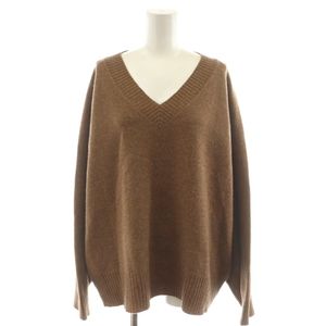 プラージュ Plage 22AW sonoma nuanceニット セーター 長袖 Vネック ウール 38 茶 ブラウ