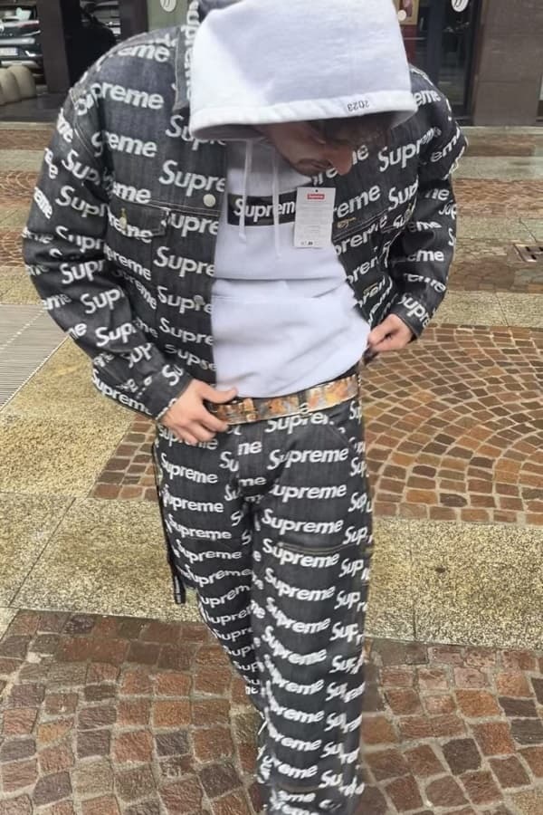 スケートボード Supreme Jacquard Logos Double Knee Denim Jacquard Logos Double Knee Denim Painter Jean - Supreme