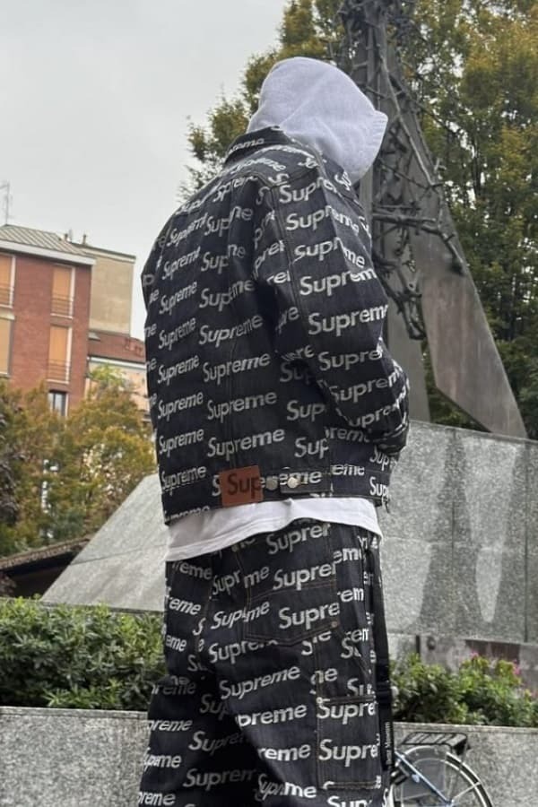 新品未着用】Supreme Jacquard Logos Double Knee Denim Painter Jean