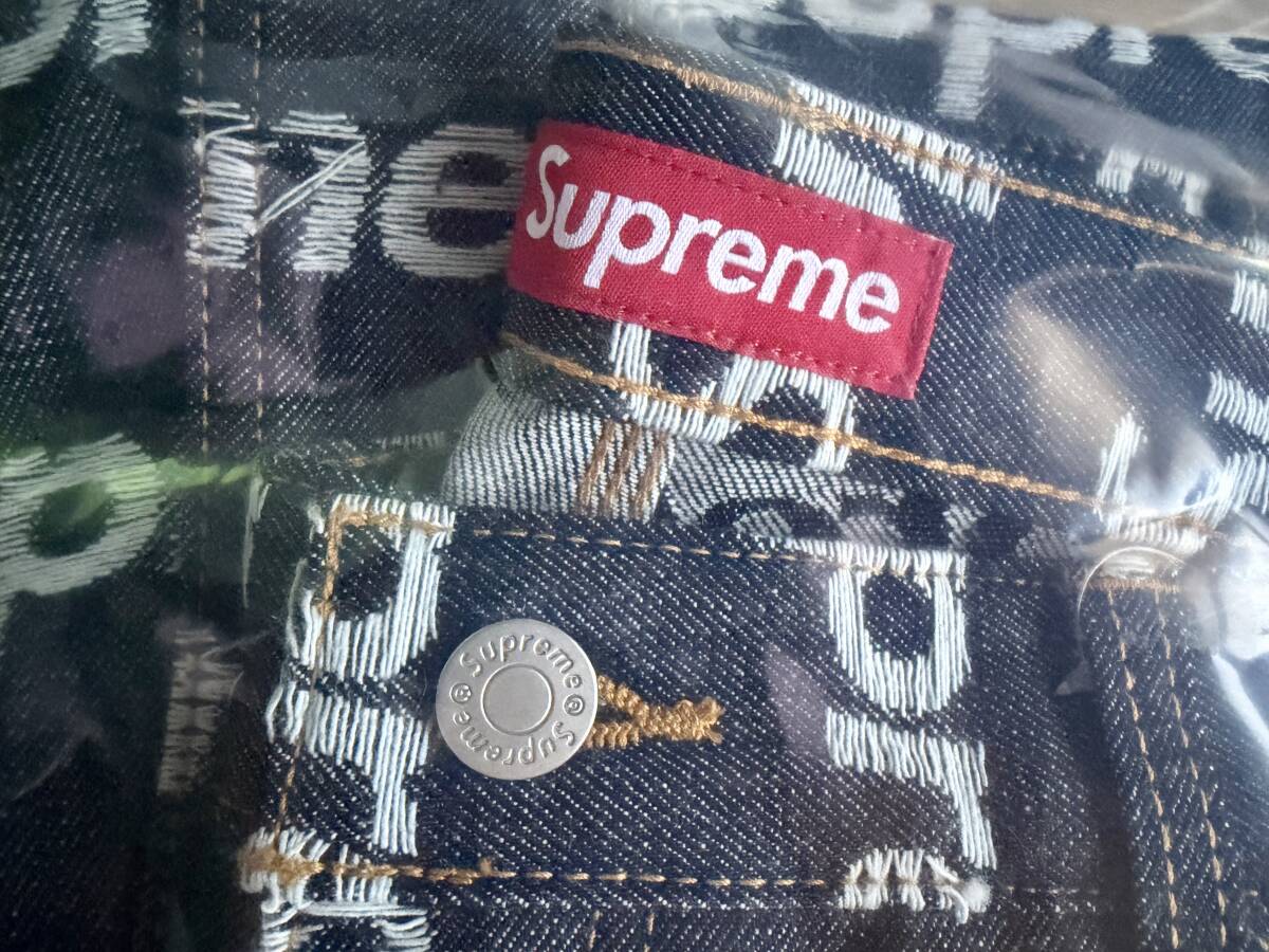 新品未着用】Supreme Jacquard Logos Double Knee Denim Painter Jean