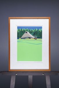 美品 内田正泰「緑の水道」シルクスクリーン 直筆サイン入り 日本の貼り絵画家 内田正泰の値段と価格推移は？｜29件の売買データから内田正泰の価値が
