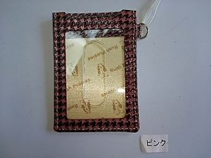 ハッシュパピー 新品未使用 即決！hush puppies 定期入れ パスケース 本革 パス入れ ピン