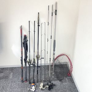 F 釣具まとめ 釣り竿 リール 網 ダイワ Daiwa リョービ RYOBI Qunhai promarine 小継 磯