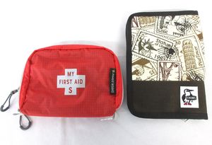 送料185円■cf437■▼チャムス ノベルズポーチスウェットナイロン ブックカバー 等 2種 2