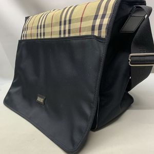 BURBERRY メッセンジャー ノバチェック ナイロン ショルダーバッグ ブラックレーベル BLA