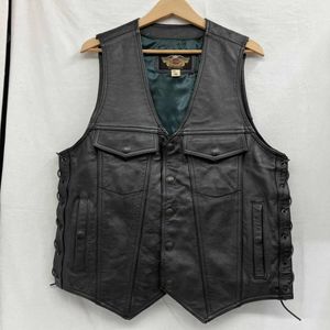 HARLEY DAVIDSON/ハーレーダビッドソン/レザーベスト/ブラック/50128/牛革/ブラック