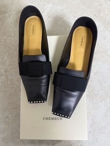 チェンバー 40700円　CHEMBUR スタッズ バレエシューズ ローファー 　スクエアトゥ ３６