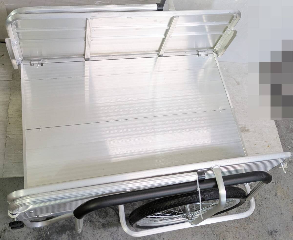 ⭐︎中古品 折りたたみリアカー 荷台サイズ:1150x770x570mm ⭐︎ アルミ製折りたたみ式リヤカーの値段と価格推移は？｜1件の売買データ