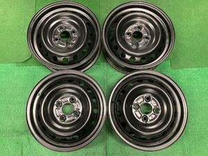 □9500 トヨタ アクア ヴィッツ 等 14インチ 5J +39 4穴 100 スチールホイール 4本 DK