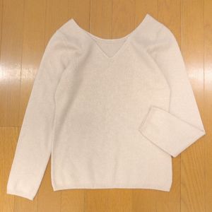 Lurifier ルリファー 《繊維の宝石》上質 カシミヤ100% Ｖネック ニット セーター 38(M)