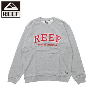 REEF リーフ COLLEGE LOGO CREW SWEAT カレッジロゴクルースウェット RFSWM2201 GY/RD M
