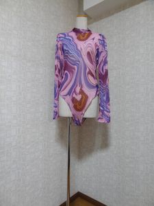 ☆ 未使用！ レディース　社交ダンス　ダンス　ダンス衣装　ブラウス　カットソー　レオ