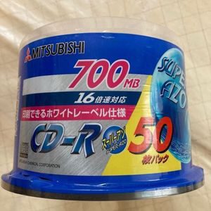 三菱　CD-R 50枚 未使用 スーパーアゾ　700MB 16倍速対応　印刷できるホワイトレーベル仕