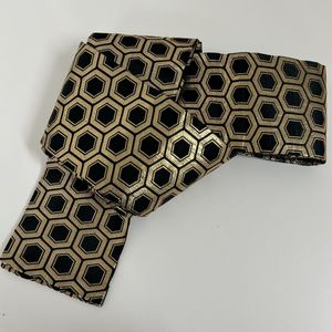 角帯 男帯 化繊 黒地 金の亀甲 KK-4243 【楓】