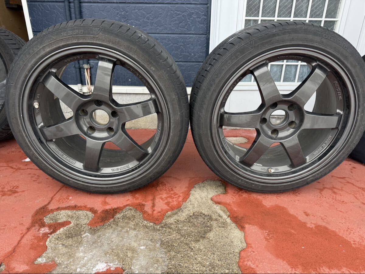 と*も様 RAYS VOLK RACING TE37 18インチ 4本セット RAYS VOLK RACING TE37 18インチ 4本セット前後異径 8.5J / 9.5J +40