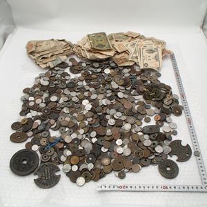 古銭まとめ。 ◎同梱不可◎古銭 日本古銭 紙幣 まとめ/ 約4.9Kg/ 大量 コイン