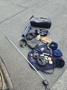 野球　キャッチャーミット　グローブ、カウンタ　野球ボール、野球キャップ、バッグセッ