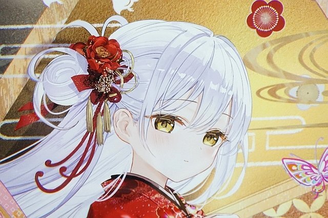 ☆ 絵師100人展 ふーみ 吉祥文様、願いを抱いて 約56cm x 約77.5cm