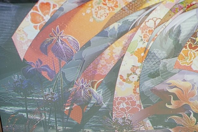 ☆ 絵師100人展 ふーみ 吉祥文様、願いを抱いて 約56cm x 約77.5cm