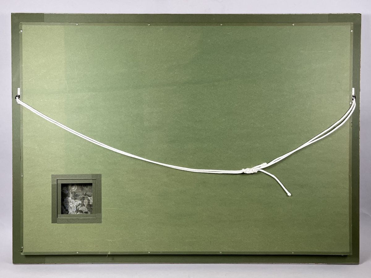 B14 タブリーズ アリナサブ工房 絵画絨毯 額装 144万ノット◇イラン