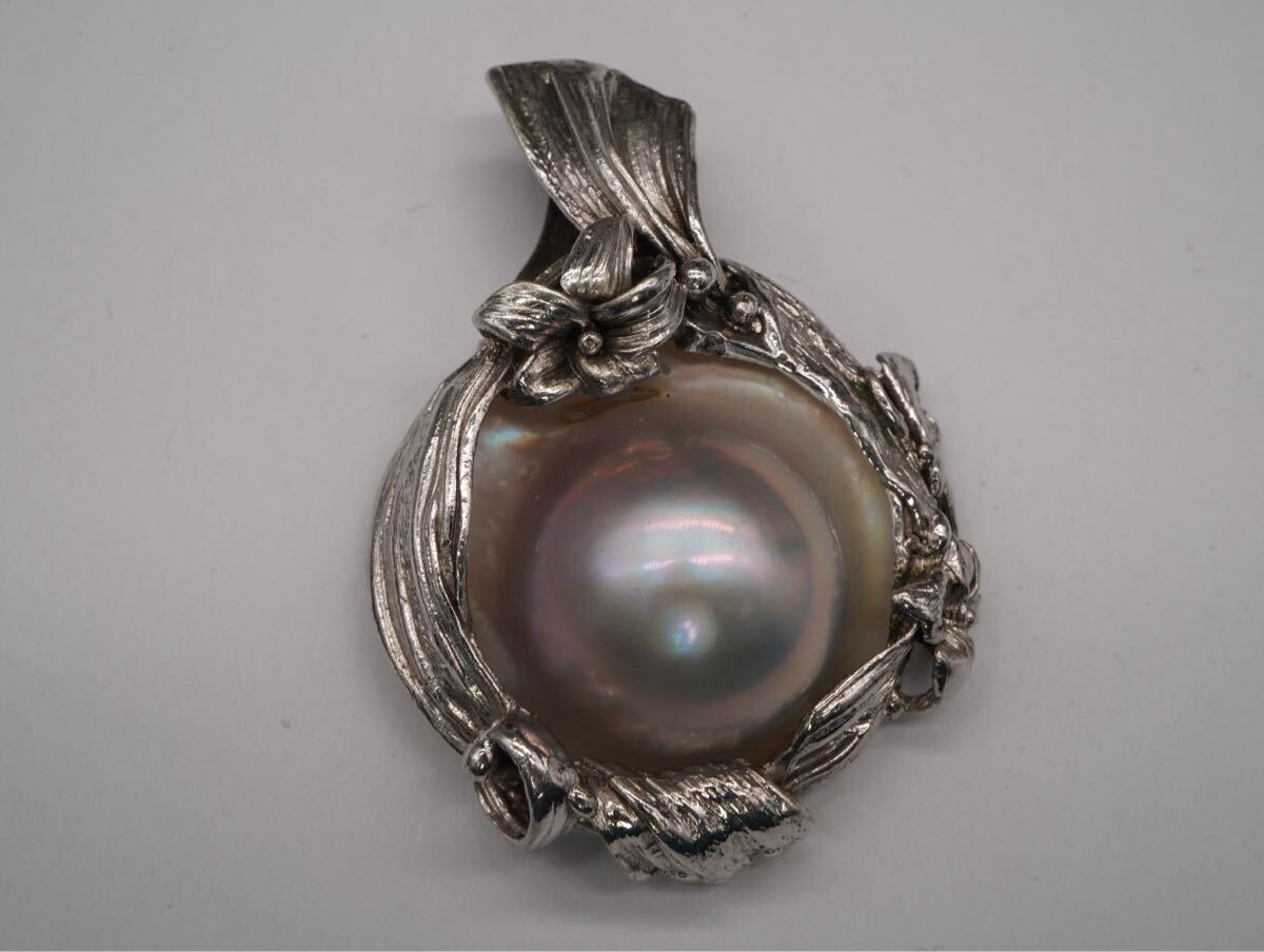 140】マベパール 半円真珠 パール SILVER シルバー 925 ペンダント 