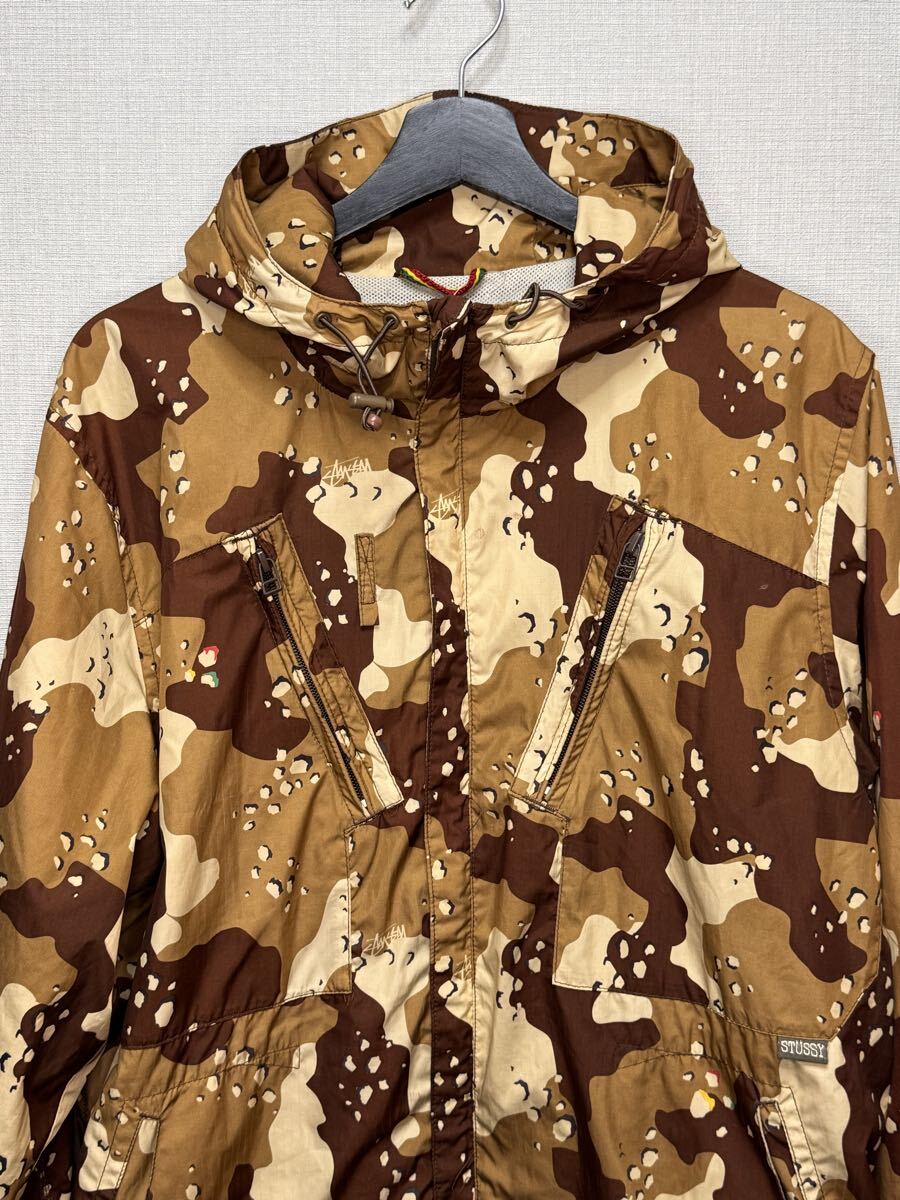 特別値下げ❗️★Stussy★コラボ商品 カモフラナイロンジャケット 1円 STUSSY ステューシー チョコチップ カモフラ ジャケット ナイロン
