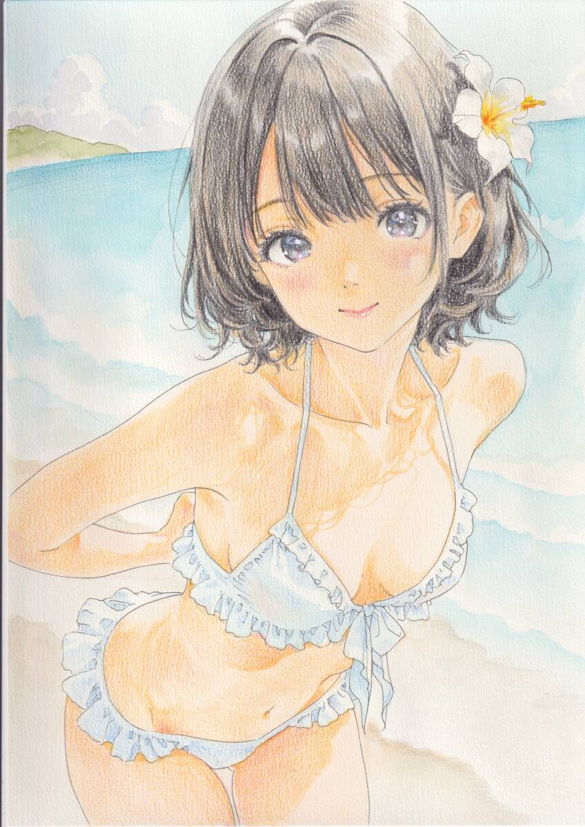 一点物】 オリジナル 黒髪 ショートカット ビキニ 水着 美女 美少女