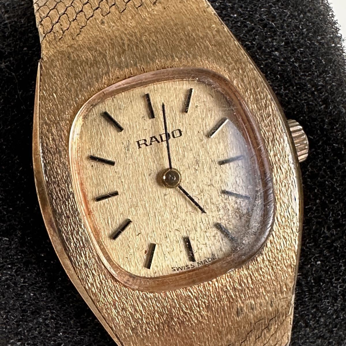 稼動品 RADO 手巻き レディース腕時計 ヴィンテージ ゴールド メッシュ