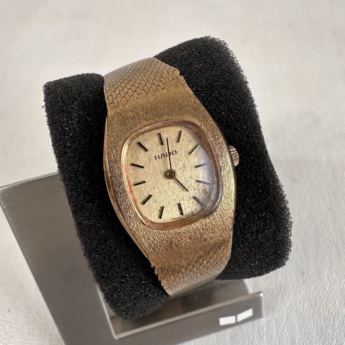 稼動品 RADO 手巻き レディース腕時計 ヴィンテージ ゴールド メッシュ