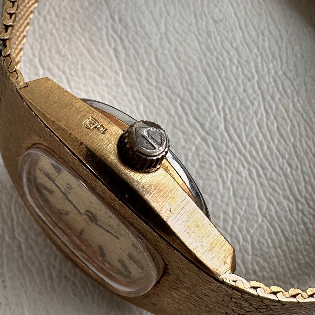稼動品 RADO 手巻き レディース腕時計 ヴィンテージ ゴールド メッシュ