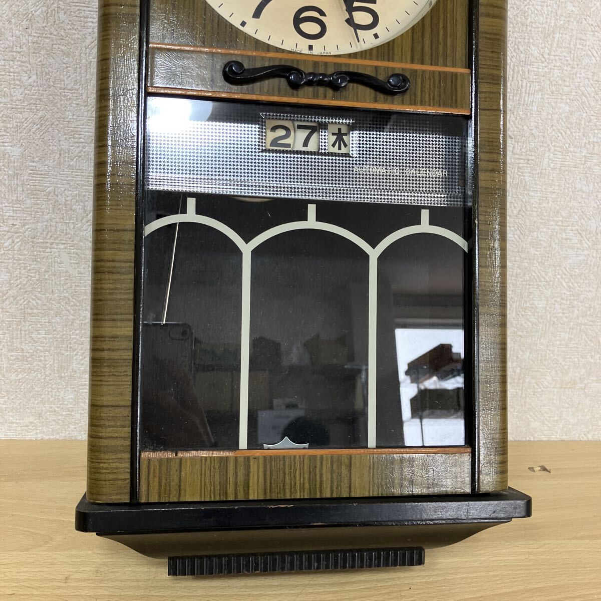 じ*ち様 【完全動作品】AIKOSHA 愛工舎 柱時計 30DAY 鍵付き 昭和 AIKOSHA 愛工舎 振り子時計 柱時計 ゼンマイ式 掛け時計 ボンボン時計