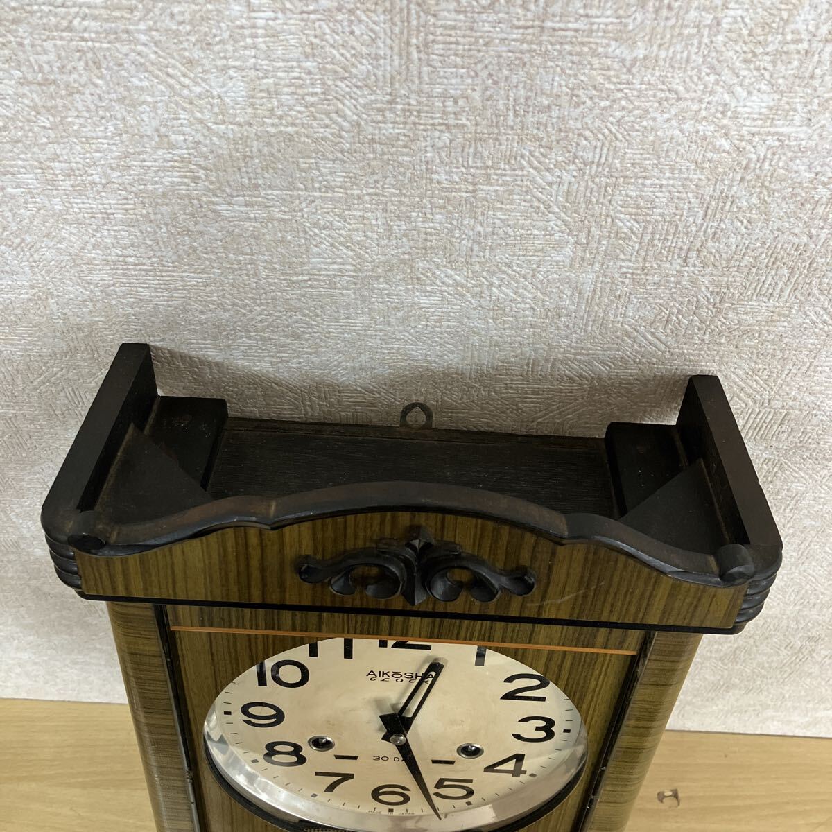 AIKOSHA 愛工舎 振り子時計 柱時計 ゼンマイ式 掛け時計 ボンボン時計