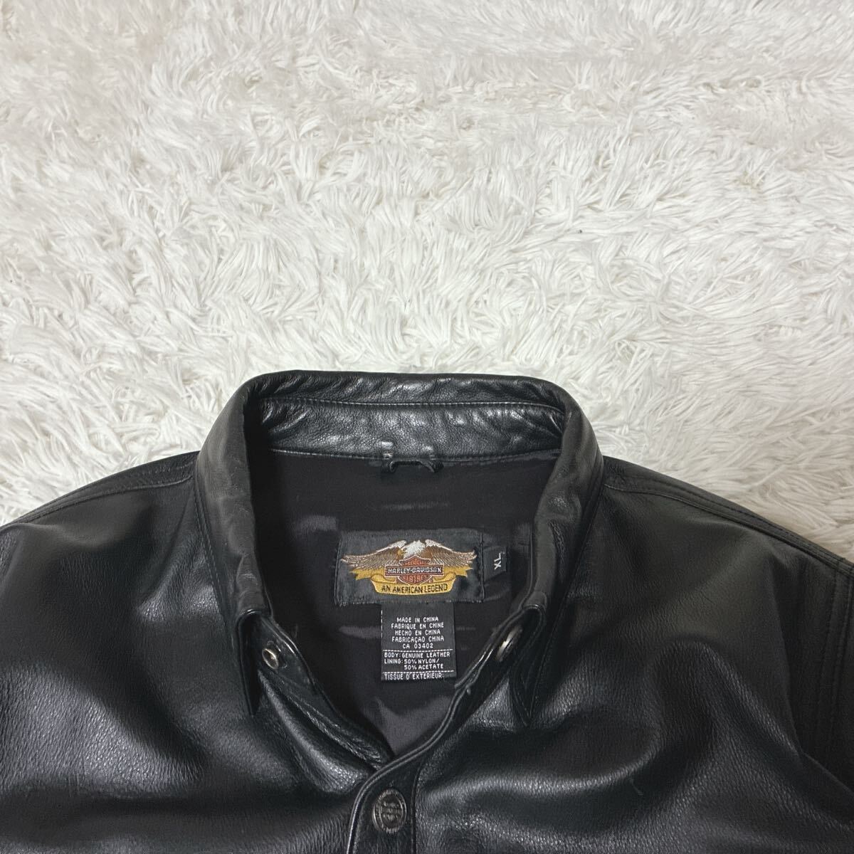 【希少】NANKAI×ハーレーダビッドソン レザーライダース ヴィンテージ XL Harley Davidson【漢の憧れ!!!希少XL!!!】ハーレーダビッドソン レザー