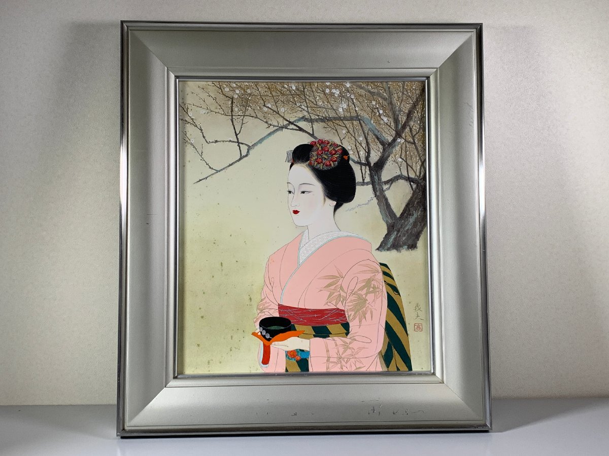 高木義夫、【春晝】、希少な額装用画集より、新品額装付、状態良好 高木義夫の値段と価格推移は？｜6件の売買データから高木義夫の価値が