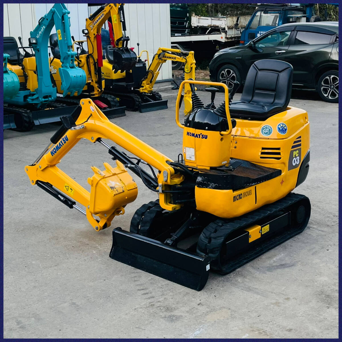 KOMATSU コマツ PC03-2 ミニユンボ 油圧ショベル パワーショベル 464