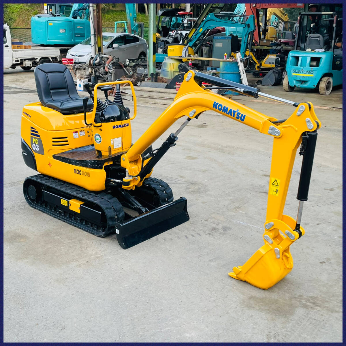 KOMATSU コマツ PC03-2 ミニユンボ 油圧ショベル パワーショベル 464