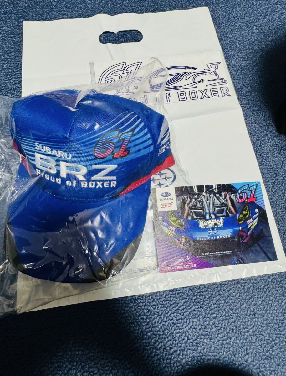 ​SUPER GT 2026 開幕岡山戦スバルファンシート特典 キャップのみ2個 2026スーパーGT300 61号車 SUBARU BRZファンシート応援グッズセット