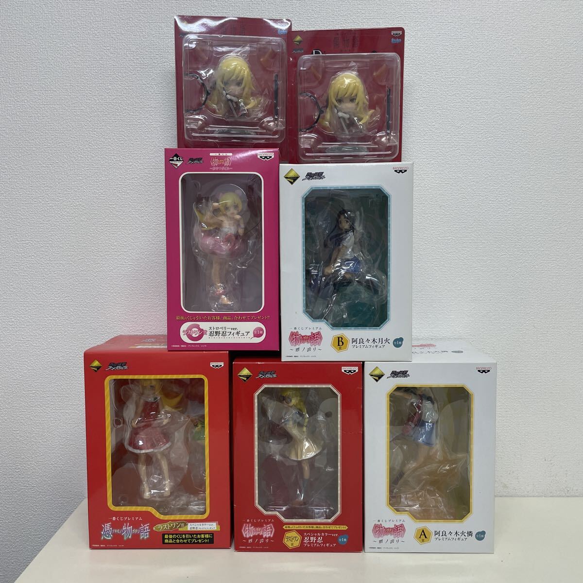 物語シリーズ フィギュア まとめ売り 7体セット 7点セット 未開封 BANDAI 一番くじ 物語シリーズ フィギュア まとめ