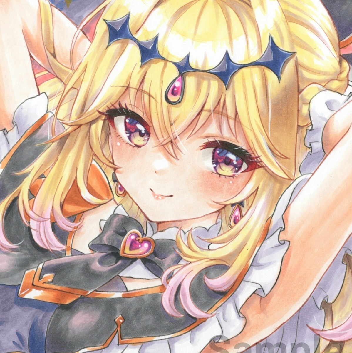 名探偵プリキュア キュアアルカナ・シャドウ 森亜るるか 手描き 名探偵プリキュア キュアアルカナ・シャドウ 森亜るるか 手描き