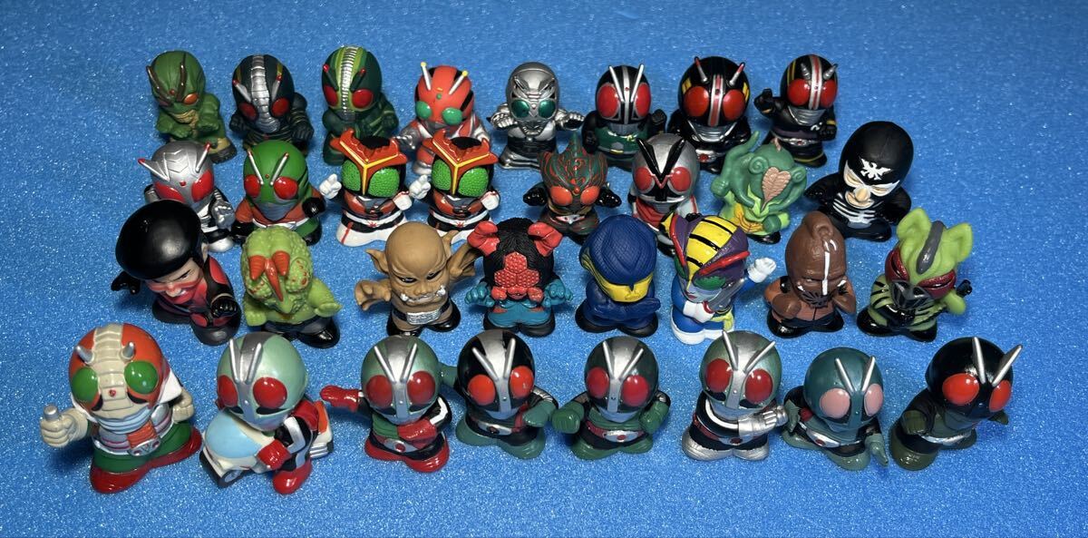仮面ライダー 指人形 ミニフィギュア 32個セット まとめ売り ソフビ