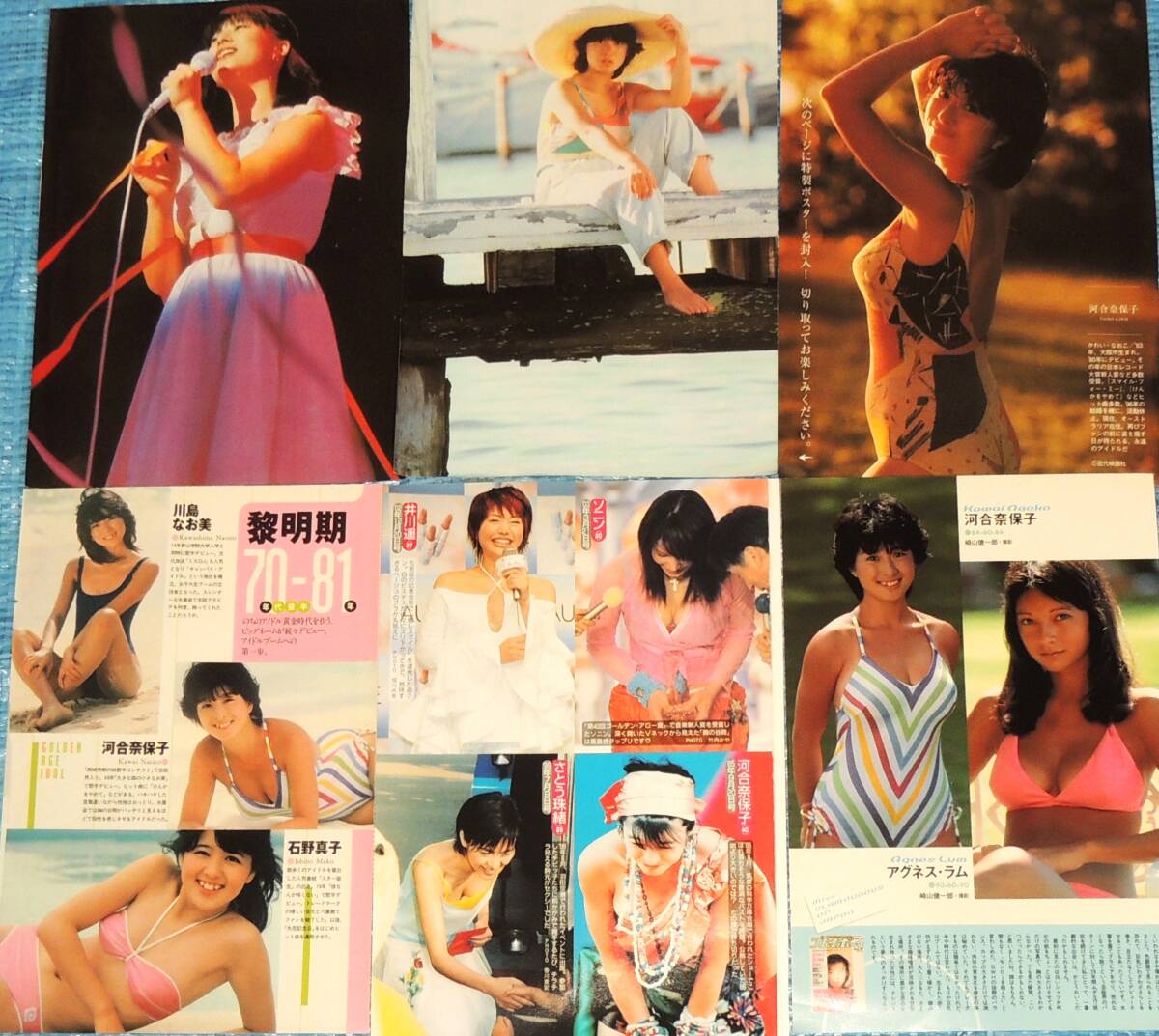 河合奈保子 切り抜き 45ページ 両面ピンナップポスター 1枚(タレント