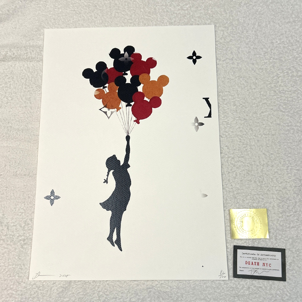 DEATH NYC バンクシー BANKSY「風船と少女」ルイヴィトン LOUISVUITTON