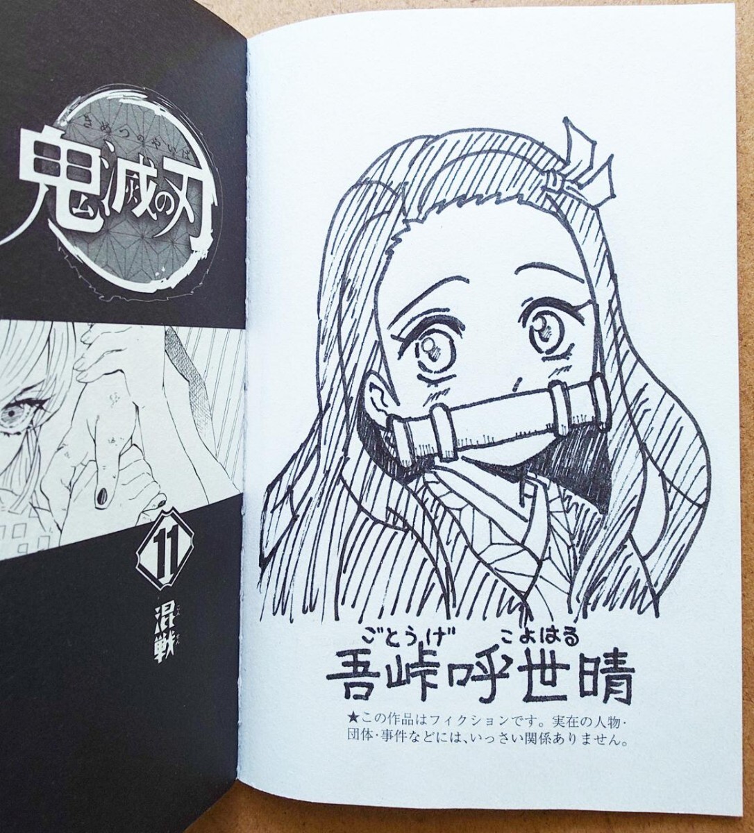 鬼滅の刃 吾峠呼世晴 直筆イラスト入りサイン本 禰豆子(少年)｜売買