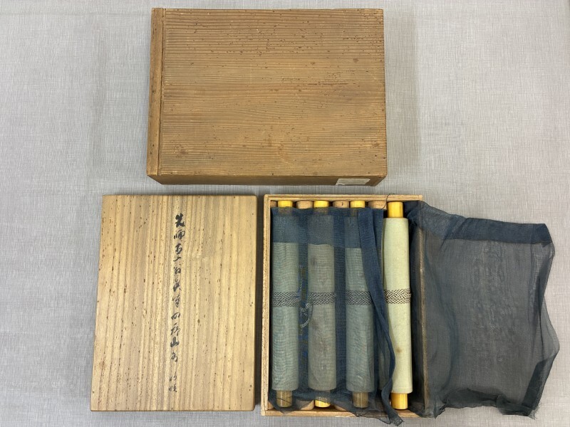 美術品・アンティーク・コレクション 吉嗣拝山 山水画賛 掛軸 肉筆 拝