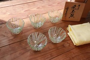 未使用品 上野良樹 作 硝子製 5客 ガラス ゴールド窯変グラス 箱有り 上野良樹の値段と価格推移は？｜35件の売買データから上野良樹の価値が