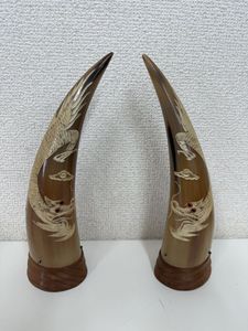 水牛 角 彫刻 龍の値段と価格推移は？｜1件の売買データから水牛 角