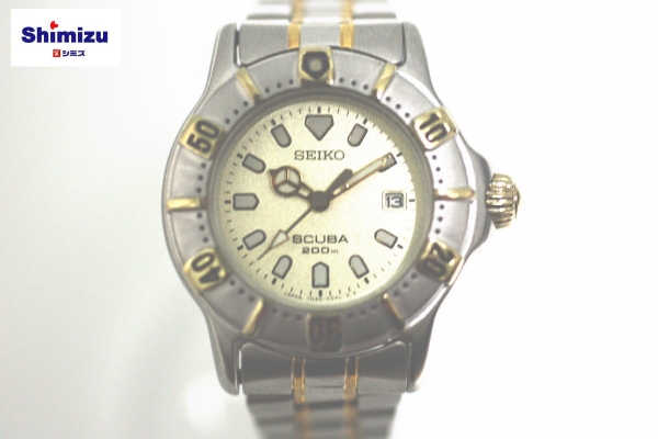 SEIKO セイコー SCUBA 7N85-0040 レディースクォーツ時計(グランド 